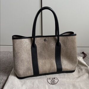 Hermes Black and Tan Garden Party